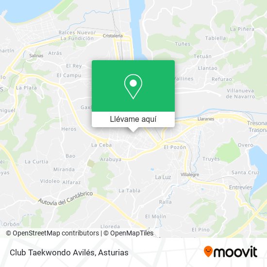 Mapa Club Taekwondo Avilés