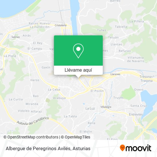 Mapa Albergue de Peregrinos Avilés