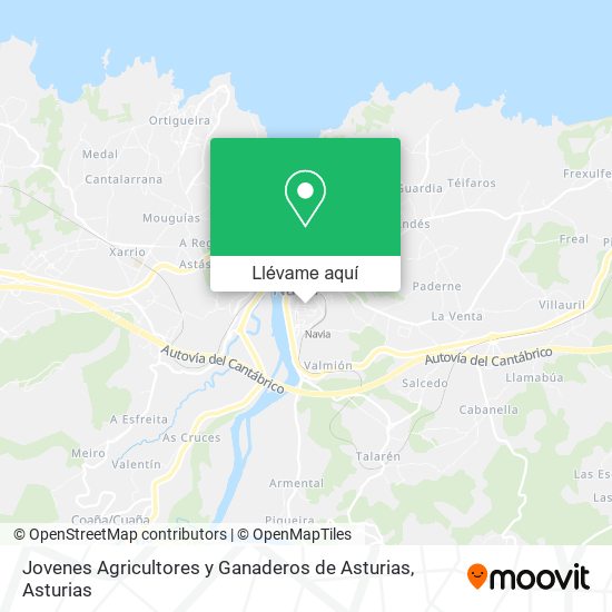 Mapa Jovenes Agricultores y Ganaderos de Asturias