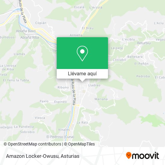 Mapa Amazon Locker-Owusu