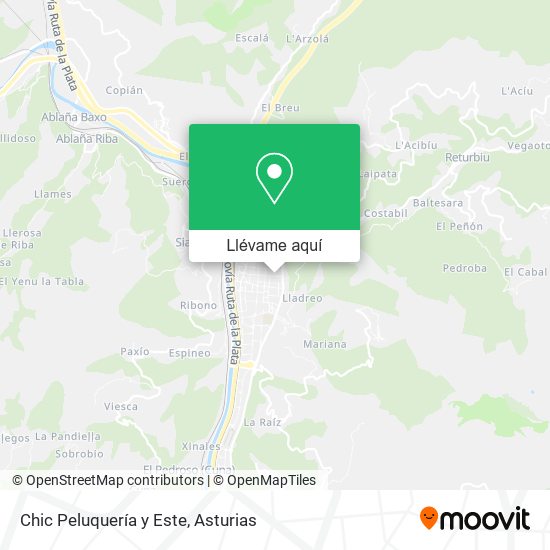 Mapa Chic Peluquería y Este