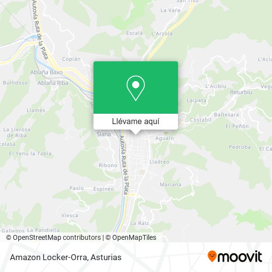 Mapa Amazon Locker-Orra