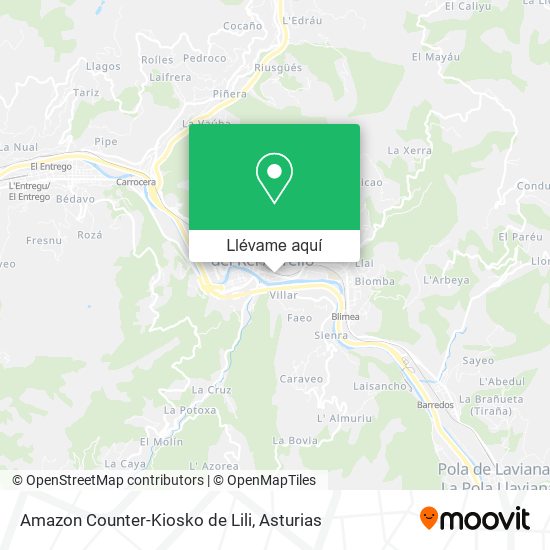 Mapa Amazon Counter-Kiosko de Lili