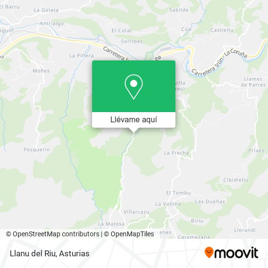 Mapa Llanu del Riu