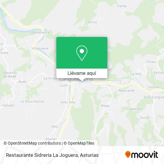 Mapa Restaurante Sidrería La Joguera