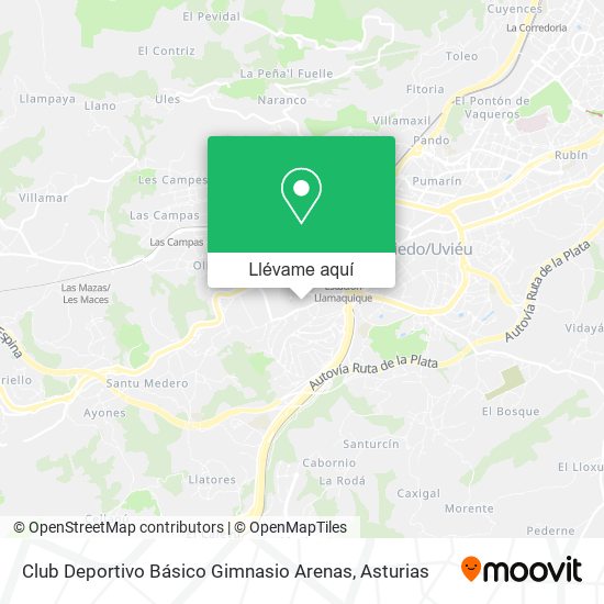 Mapa Club Deportivo Básico Gimnasio Arenas