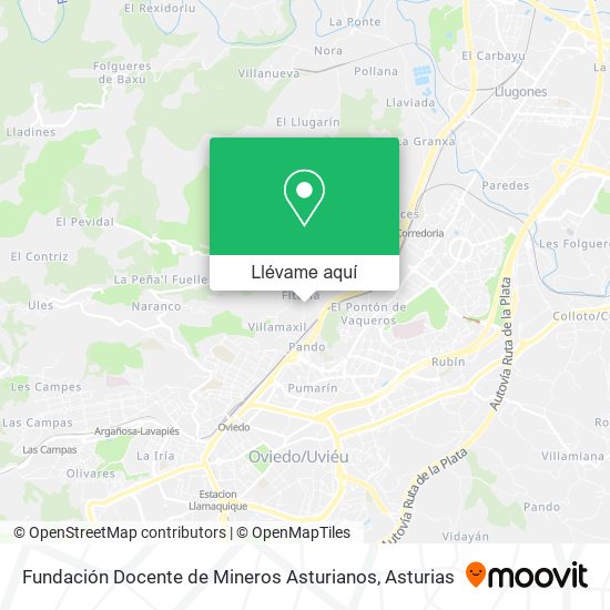 Mapa Fundación Docente de Mineros Asturianos