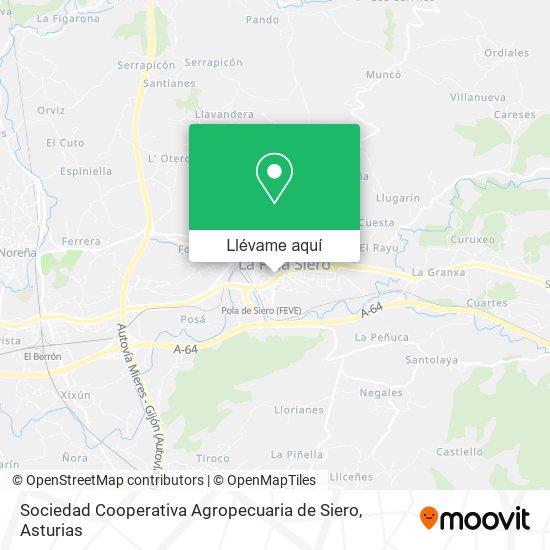 Mapa Sociedad Cooperativa Agropecuaria de Siero