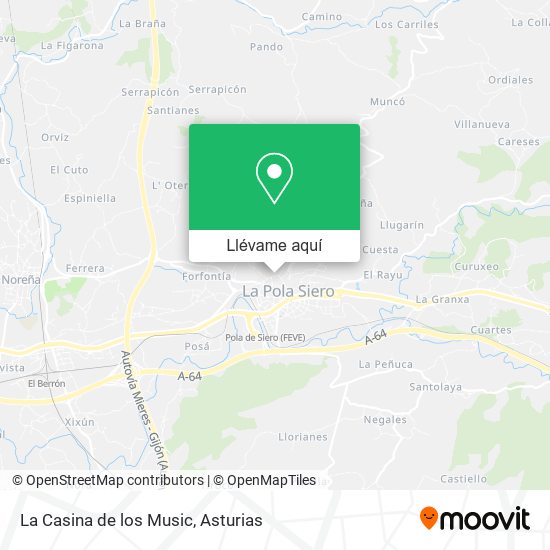 Mapa La Casina de los Music