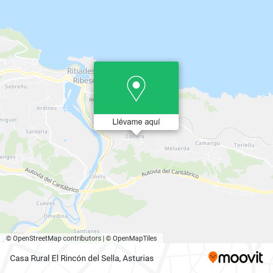 Mapa Casa Rural El Rincón del Sella
