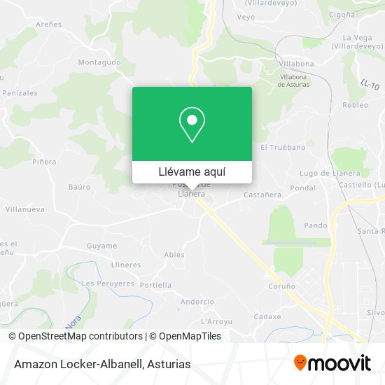 Mapa Amazon Locker-Albanell