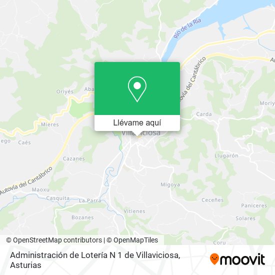 Mapa Administración de Lotería N 1 de Villaviciosa
