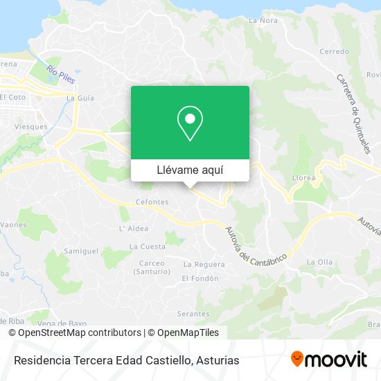 Mapa Residencia Tercera Edad Castiello