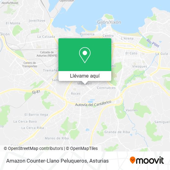 Mapa Amazon Counter-Llano Peluqueros