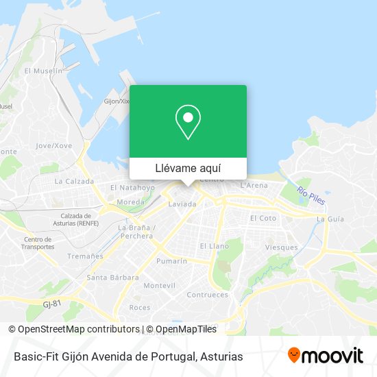 Mapa Basic-Fit Gijón Avenida de Portugal