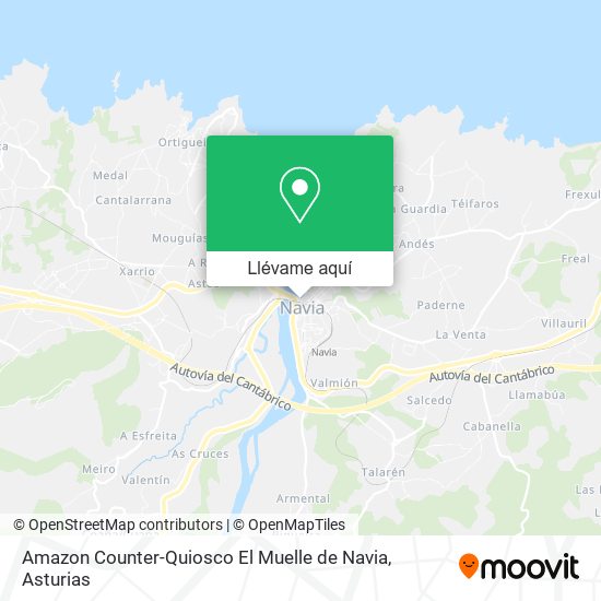 Mapa Amazon Counter-Quiosco El Muelle de Navia