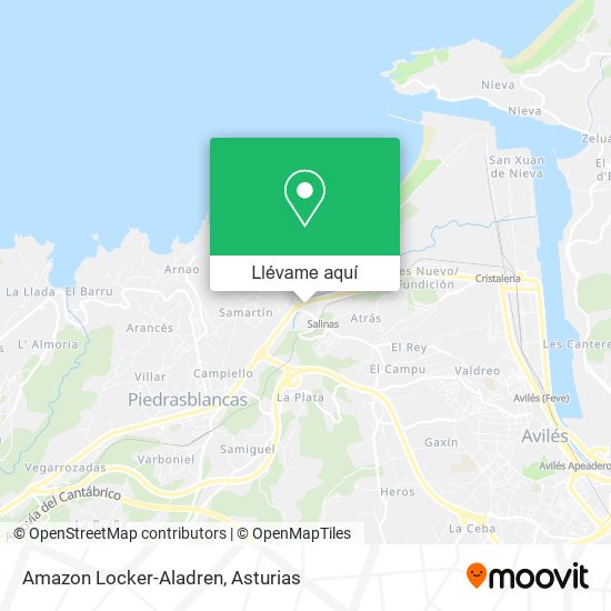 Mapa Amazon Locker-Aladren