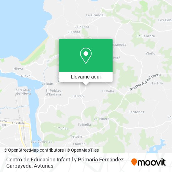 Mapa Centro de Educacion Infantil y Primaria Fernández Carbayeda