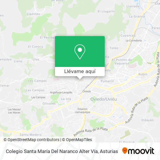 Mapa Colegio Santa María Del Naranco Alter Vía