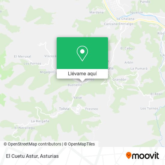 Mapa El Cuetu Astur