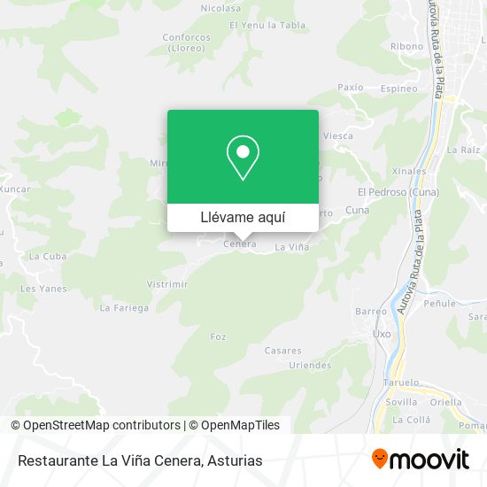 Mapa Restaurante La Viña Cenera