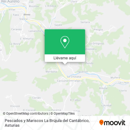 Mapa Pescados y Mariscos La Brújula del Cantábrico