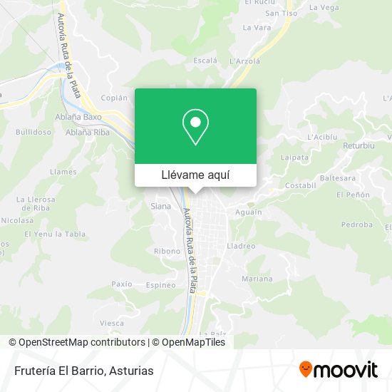 Mapa Frutería El Barrio