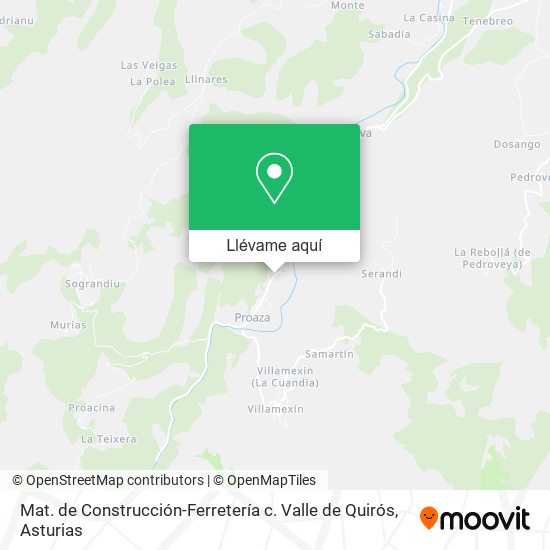 Mapa Mat. de Construcción-Ferretería c. Valle de Quirós