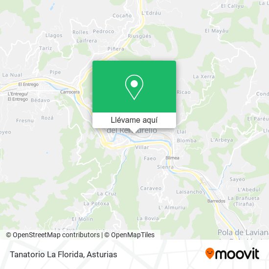 Mapa Tanatorio La Florida