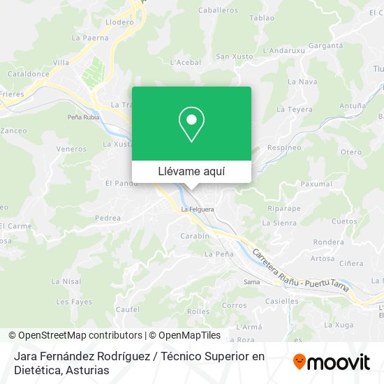 Mapa Jara Fernández Rodríguez / Técnico Superior en Dietética