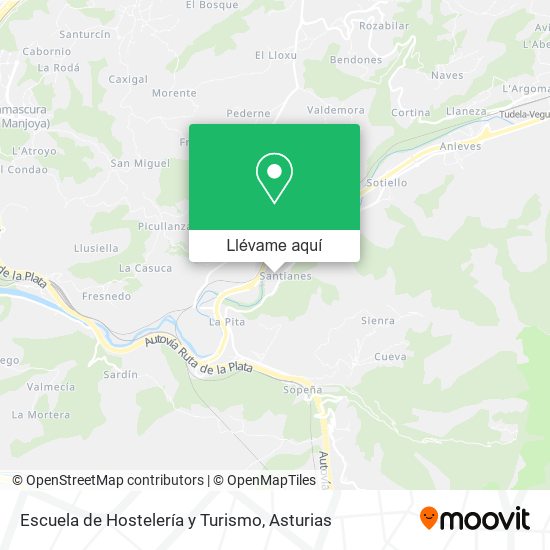 Mapa Escuela de Hostelería y Turismo
