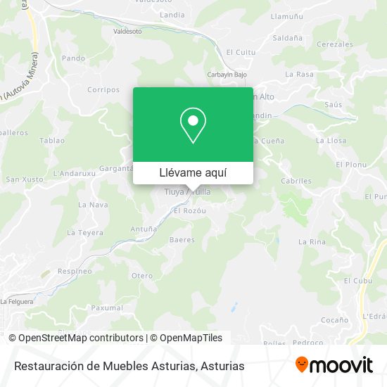 Mapa Restauración de Muebles Asturias