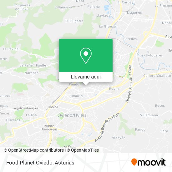 Mapa Food Planet Oviedo