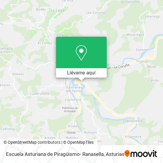 Mapa Escuela Asturiana de Piragüismo- Ranasella