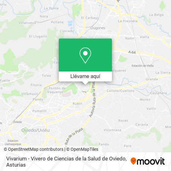 Mapa Vivarium - Vivero de Ciencias de la Salud de Oviedo