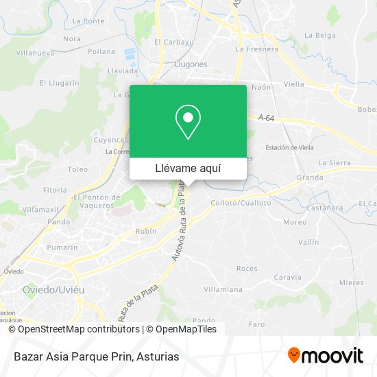 Mapa Bazar Asia Parque Prin