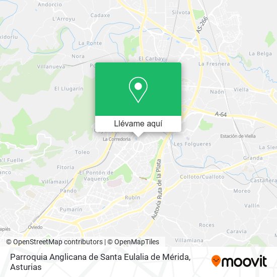 Mapa Parroquia Anglicana de Santa Eulalia de Mérida