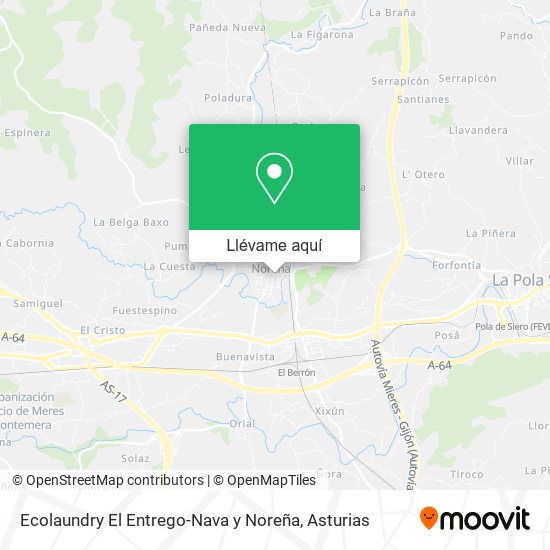 Mapa Ecolaundry El Entrego-Nava y Noreña