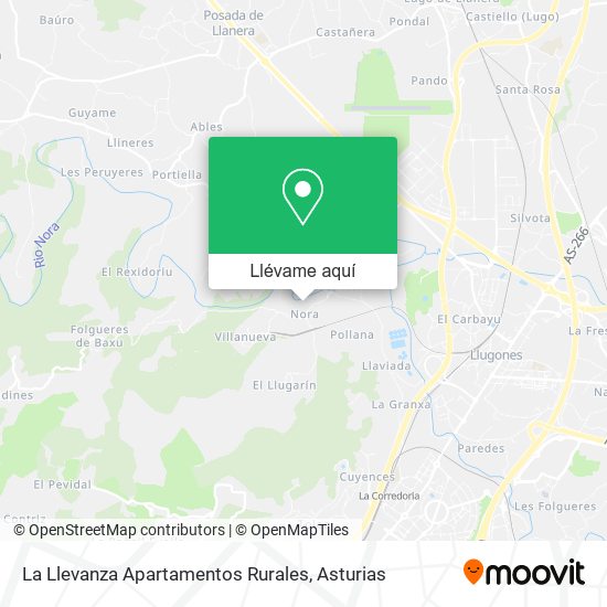 Mapa La Llevanza Apartamentos Rurales