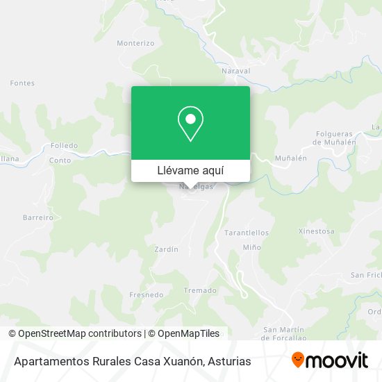 Mapa Apartamentos Rurales Casa Xuanón