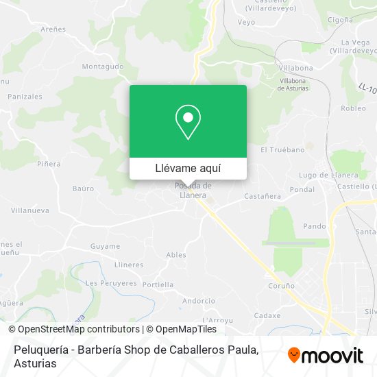 Mapa Peluquería - Barbería Shop de Caballeros Paula