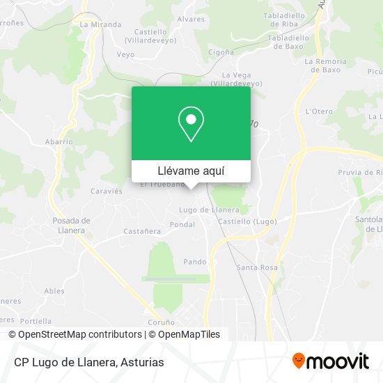 Mapa CP Lugo de Llanera