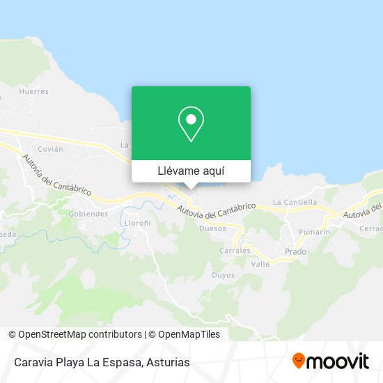 Mapa Caravia Playa La Espasa