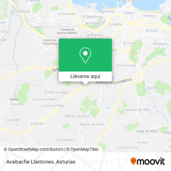 Mapa Acebache Llantones