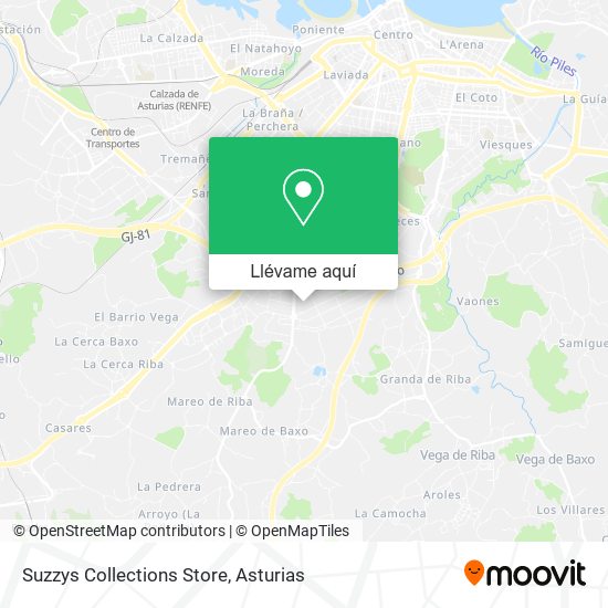 Mapa Suzzys Collections Store