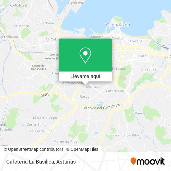Mapa Cafetería La Basílica