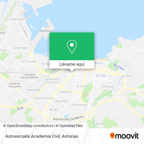 Mapa Autoescuela Academia Civil