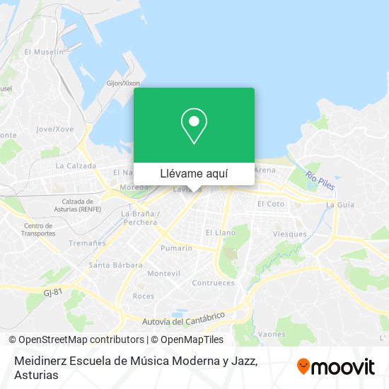 Mapa Meidinerz Escuela de Música Moderna y Jazz