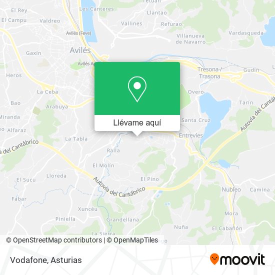 Mapa Vodafone