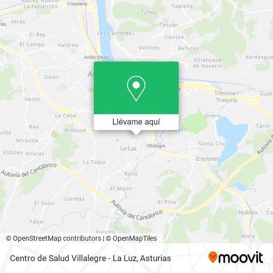 Mapa Centro de Salud Villalegre - La Luz